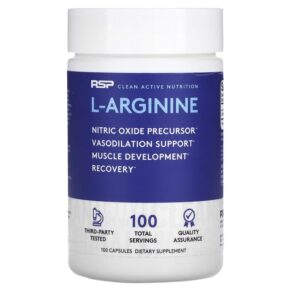 Thực phẩm chức năng RSP Nutrition L-Arginine 100 Capsules 854446006627
