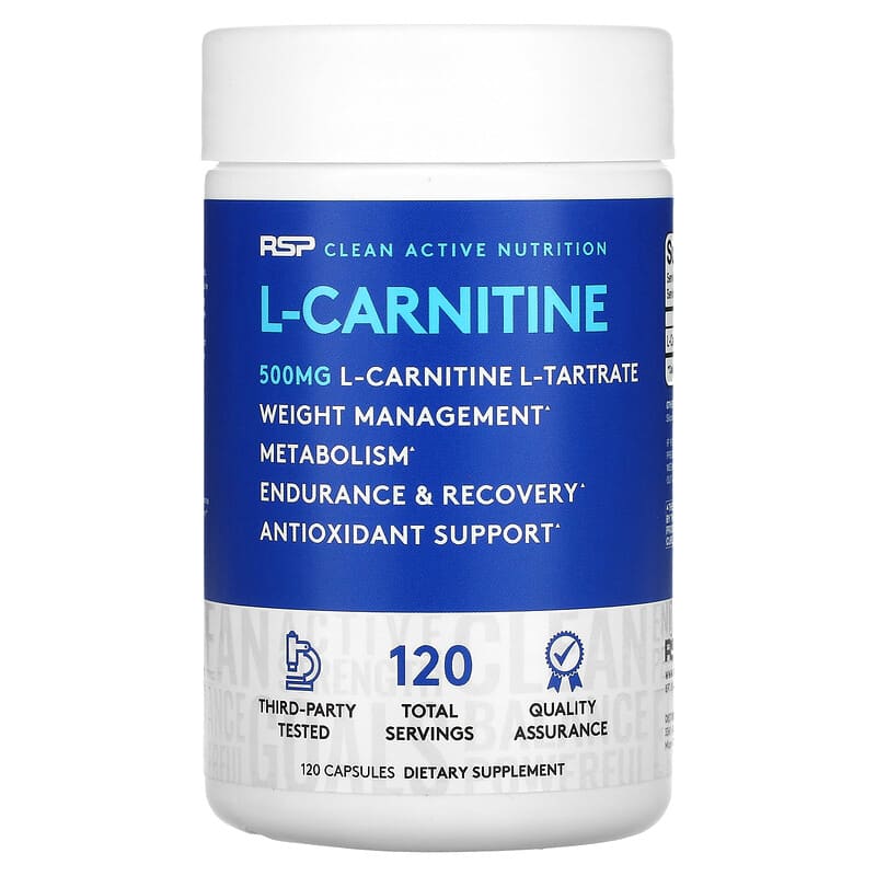 RSP Nutrition L-Carnitine Weight Management 500 mg 120 Capsules 8 Thực phẩm chức năng RSP Nutrition L-Carnitine Weight Management 500 mg 120 Capsules 852113002019