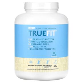 Thực phẩm chức năng RSP Nutrition TrueFit Grass-Fed Protein Powder Drink Mix with Fruits & Veggies Vanilla 4.23 lbs (1.920 g) 858491007424