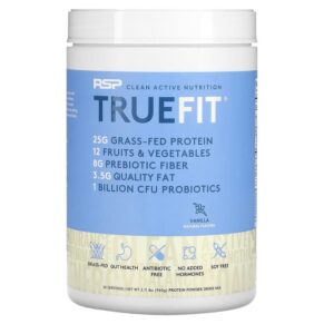 Thực phẩm chức năng RSP Nutrition TrueFit Grass-Fed Whey Protein Shake Vanilla 2.11 lbs (960 g) 858491007462