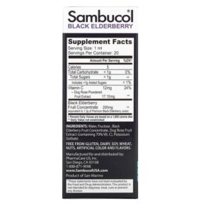 Thực phẩm bổ sung Sambucol Black Elderberry Infant Drops 6+ Months 0.68 fl oz (20 ml) 896116001617