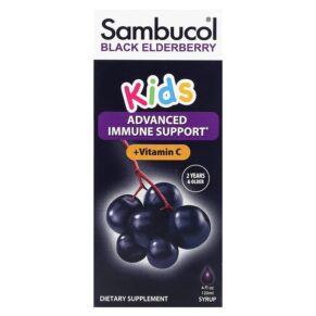 Thực phẩm chức năng Sambucol Black Elderberry Syrup For Kids Berry 4 fl oz (120 ml) 896116001181