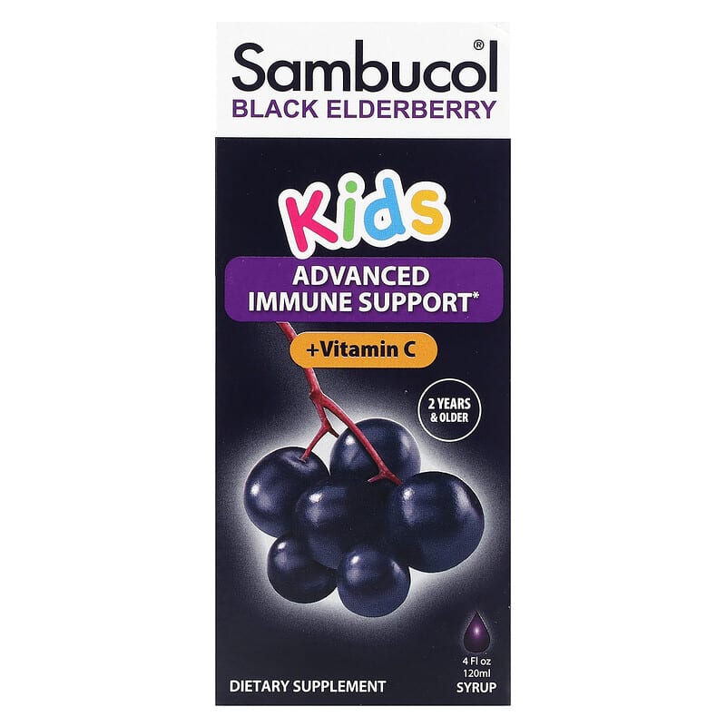 Sambucol Black Elderberry Syrup For Kids Berry 4 fl oz (120 ml) 8 Thực phẩm chức năng Sambucol Black Elderberry Syrup For Kids Berry 4 fl oz (120 ml) 896116001181