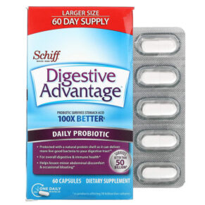 Thực phẩm chức năng Schiff Digestive Advantage Daily Probiotic 60 Capsules 020525962621