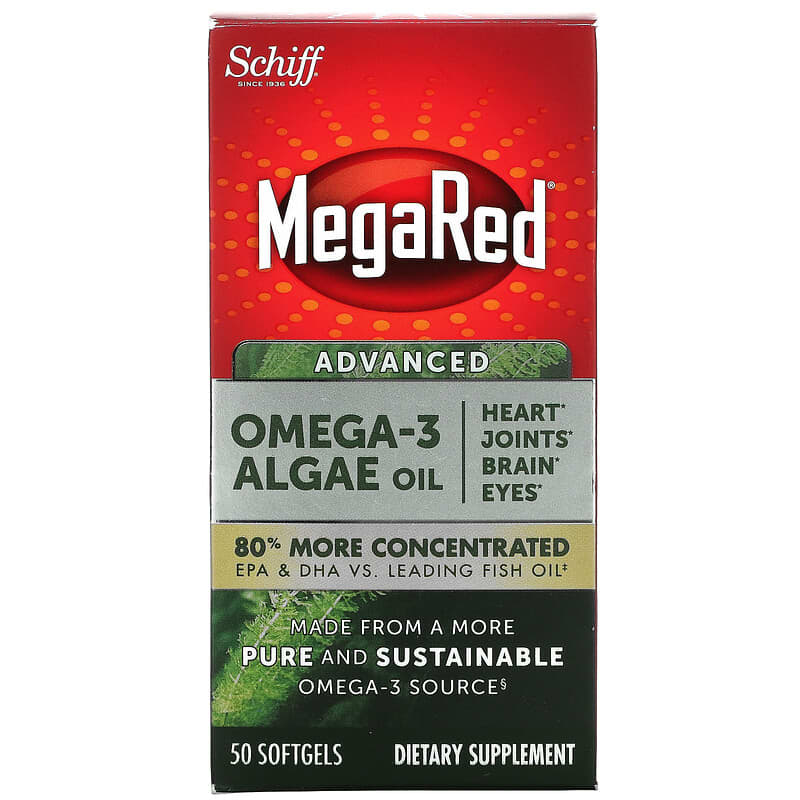 Schiff MegaRed Advanced Omega-3 Algae Oil 50 Softgels 8 Thực phẩm chức năng Schiff MegaRed Advanced Omega-3 Algae Oil 50 Softgels 020525104472
