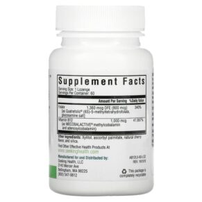 Thực phẩm bổ sung Seeking Health Active B12 With L-5-MTHF 60 Lozenges 810007520063