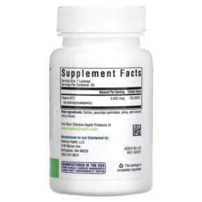 Thực phẩm bổ sung Seeking Health Adeno B12 3.000 mcg 60 Lozenge 810007520100