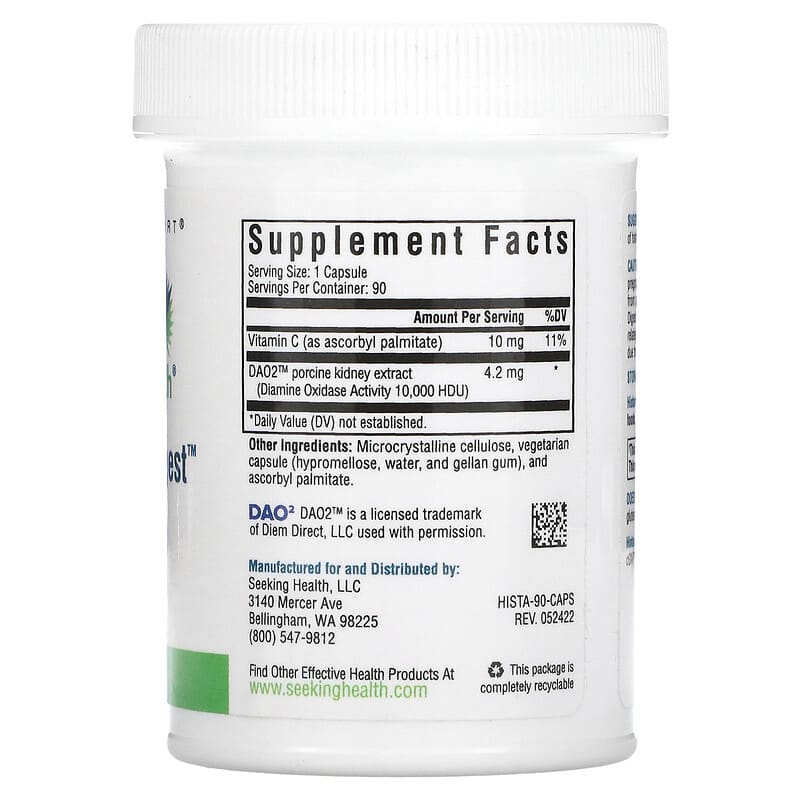 Seeking Health Histamine Digest 90 Capsules 2 Thực phẩm bổ sung Seeking Health Histamine Digest 90 Capsules 810007520452