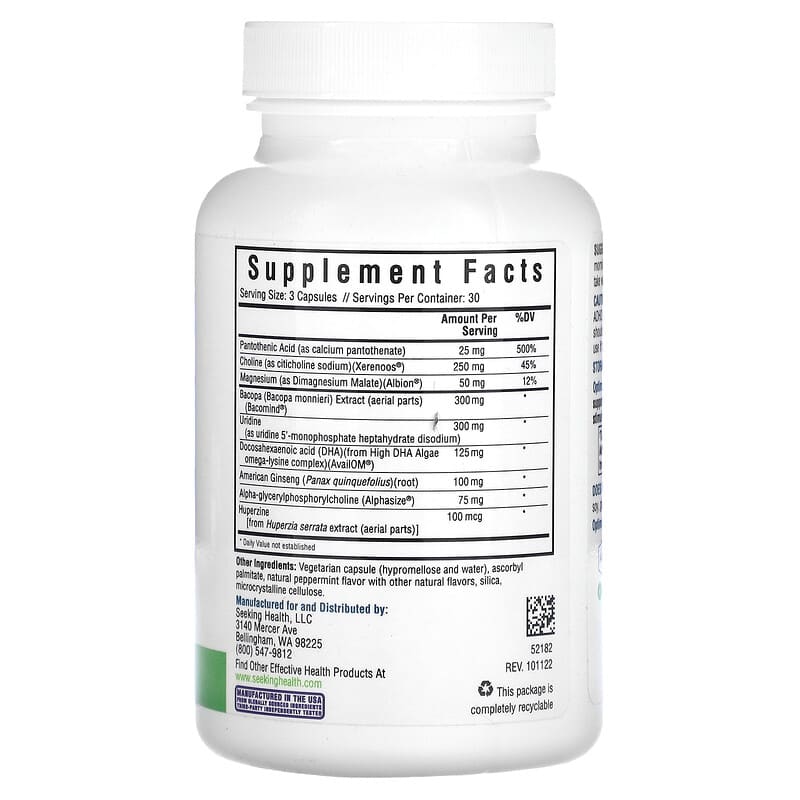 Seeking Health Optimal Focus 90 Capsules 2 Thực phẩm bổ sung Seeking Health Optimal Focus 90 Capsules 810007521824