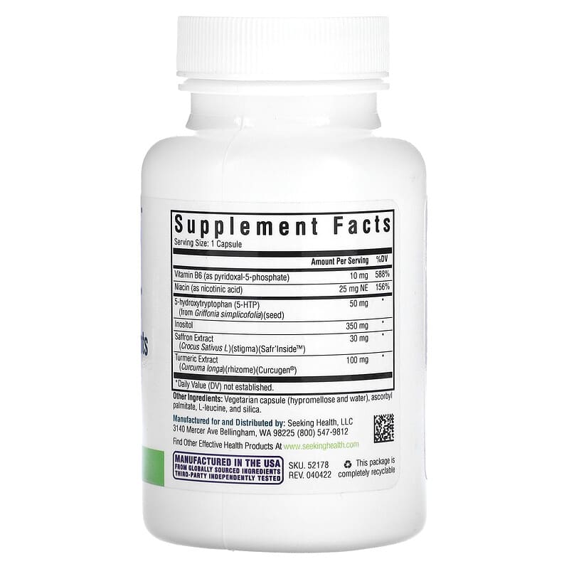 Seeking Health Serotonin Nutrients 60 Vegetarian Capsules 2 Thực phẩm bổ sung Seeking Health Serotonin Nutrients 60 Vegetarian Capsules 810007521787