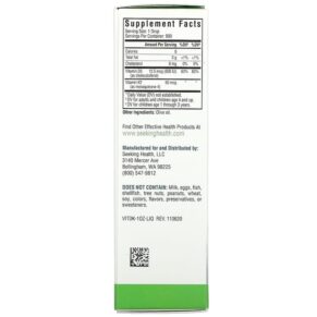 Thực phẩm bổ sung Seeking Health Vitamin D3 + K2 Drops 1 fl oz (30 ml) 810007521350