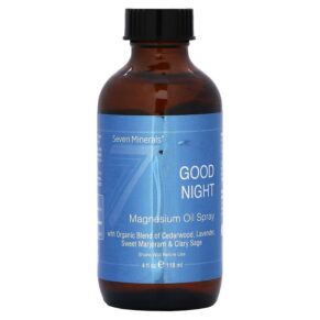 Thực phẩm chức năng Seven Minerals Good Night Magnesium Oil Spray 4 fl oz (118 ml) 5060339717838