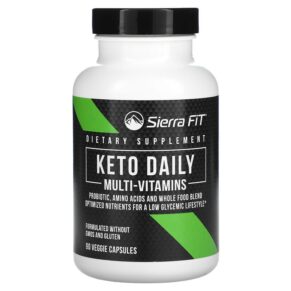 Thực phẩm chức năng Sierra Fit Keto Daily Multi-Vitamins with Green Tea 90 Veggie Capsules 898220016365