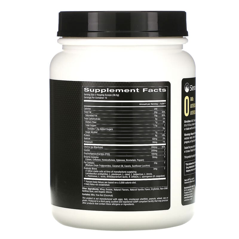 Sierra Fit Keto Shake Vanilla Flavor 1.27 lbs (578 g) 2 Thực phẩm bổ sung Sierra Fit Keto Shake Vanilla Flavor 1.27 lbs (578 g) 898220016372