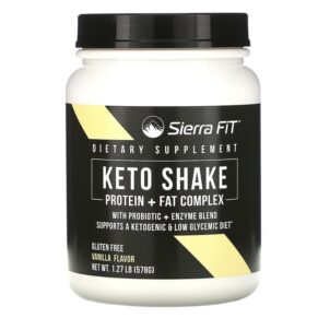 Thực phẩm chức năng Sierra Fit Keto Shake Vanilla Flavor 1.27 lbs (578 g) 898220016372