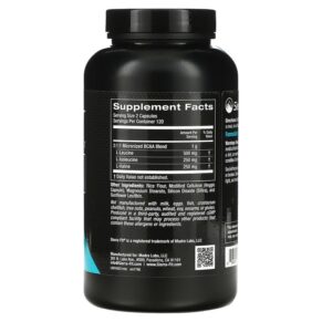 Thực phẩm bổ sung Sierra Fit Micronized BCAA Branched Chain Amino Acids 500 mg 240 Veggie Capsules 898220017980