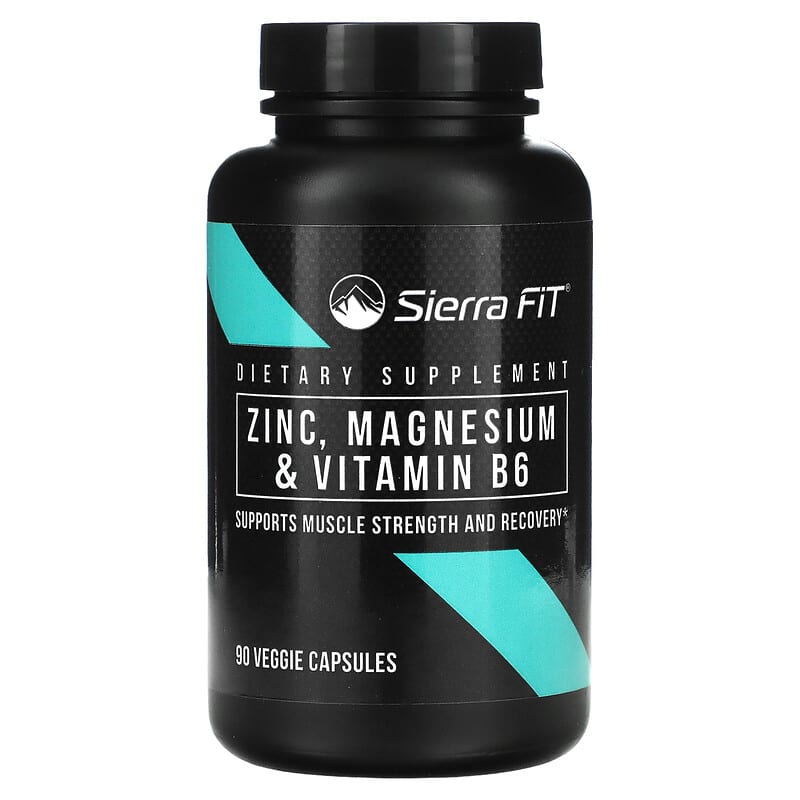 Sierra Fit Zinc Magnesium & Vitamin B6 90 Veggie Capsules 8 Thực phẩm chức năng Sierra Fit Zinc Magnesium & Vitamin B6 90 Veggie Capsules 898220017546