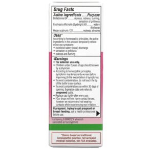 Thực phẩm bổ sung Similasan Pink Eye Relief Sterile Eye Drops 0.33 fl oz (10 ml) 094841300344