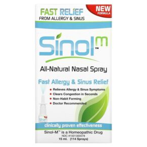 Thực phẩm chức năng Sinol SinolM All-Natural Nasal Spray Fast Allergy & Sinus Relief 15 ml 315013000078