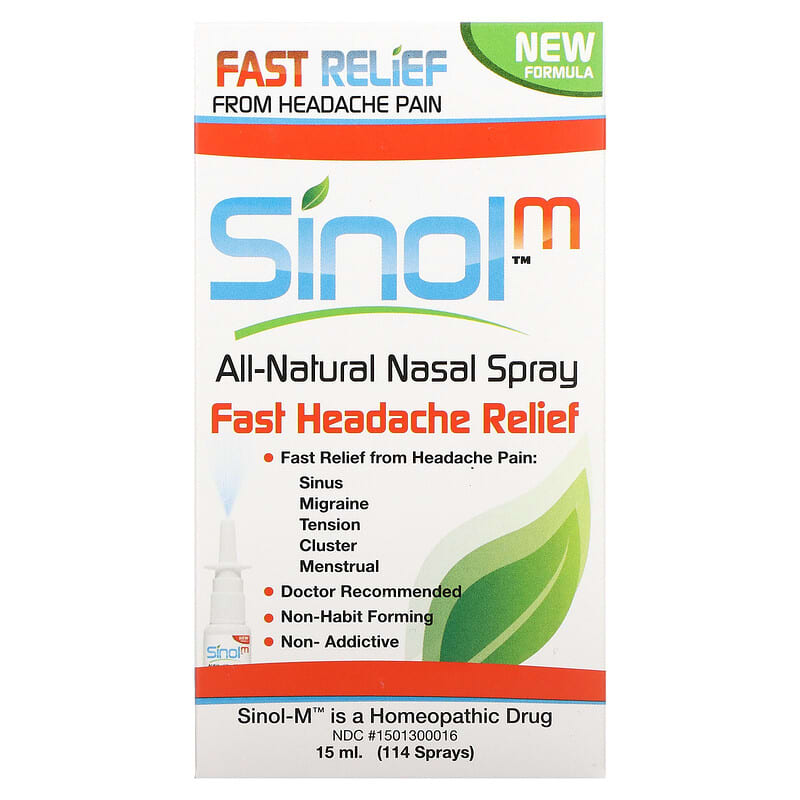 Sinol SinolM All-Natural Nasal Spray Fast Headache Relief 15 ml 8 Thực phẩm chức năng Sinol SinolM All-Natural Nasal Spray Fast Headache Relief 15 ml 315013000016