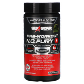 Thực phẩm chức năng Six Star Elite Series Pre-Workout N.O. FURY 60 Caplets 631656602623
