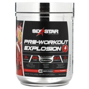 Thực phẩm chức năng Six Star Pre-Workout Explosion Fruit Punch 7.41 oz (210 g) 631656716825