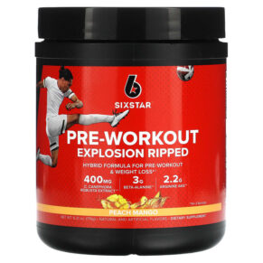 Thực phẩm chức năng Six Star Pre-Workout Explosion Ripped Peach Mango 6.21 oz (176 g) 631656712339