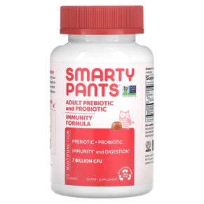 Thực phẩm chức năng SmartyPants Adult Prebiotic and Probiotic Strawberry Creme 7 Billion CFU 60 Gummies 817053023012