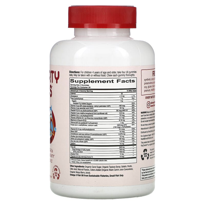 SmartyPants Kids Formula Multi and Omega 3s Cherry Berry 120 Gummies 2 Thực phẩm bổ sung SmartyPants Kids Formula Multi and Omega 3s Cherry Berry 120 Gummies 817053020561