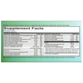 Thực phẩm bổ sung SmartyPants Men's 50+ Multi 30 Vegetarian Capsules 817053023241