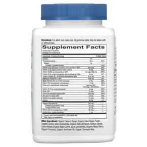 Thực phẩm bổ sung SmartyPants Organics Men's Formula Raspberry Orange and Cherry 120 Vegetarian Gummies 817053020820