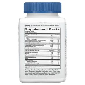 Thực phẩm bổ sung SmartyPants Organics Men's Formula Raspberry Orange and Cherry 90 Vegetarian Gummies 817053020974