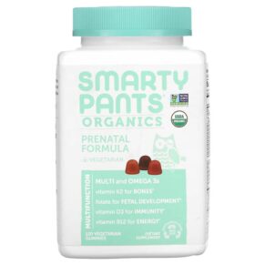 Thực phẩm chức năng SmartyPants Organics Prenatal Formula Grape Blueberry and Mixed Berry 120 Vegetarian Gummies 817053020806