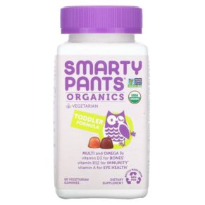 Thực phẩm chức năng SmartyPants Organics Toddler Formula Cherry and Mixed Berry 60 Vegetarian Gummies 817053020875