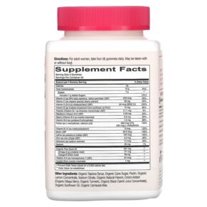 Thực phẩm bổ sung SmartyPants Organics Women's Complete Raspberries Lemon Lime and Grape 120 Vegetarian Gummies 817053020813