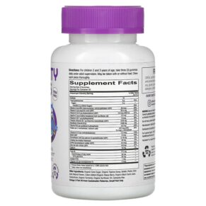 Thực phẩm bổ sung SmartyPants Toddler Formula Multi and Omega 3s Grape Orange and Blueberry 90 Gummies 817053021124
