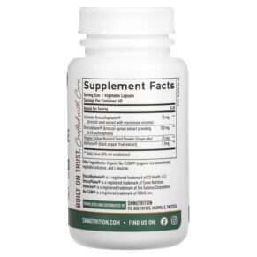 SMNutrition Activated Sulforaphane Complex with Myrosinase & Mustard Seed 60 Capsules 3 Thực phẩm bổ sung SMNutrition Activated Sulforaphane Complex with Myrosinase & Mustard Seed 60 Capsules 850005458166