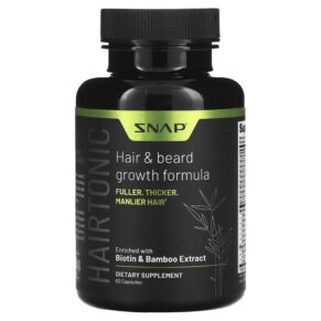 Thực phẩm chức năng Snap Supplements Hairtonic Hair & Beard Growth Formula 60 Capsules 850039253164