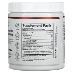 Snap Supplements Nitric Oxide Organic Beets Cherry Lime 8.8 oz (250 g) 3 Thực phẩm bổ sung Snap Supplements Nitric Oxide Organic Beets Cherry Lime 8.8 oz (250 g) 850039253003