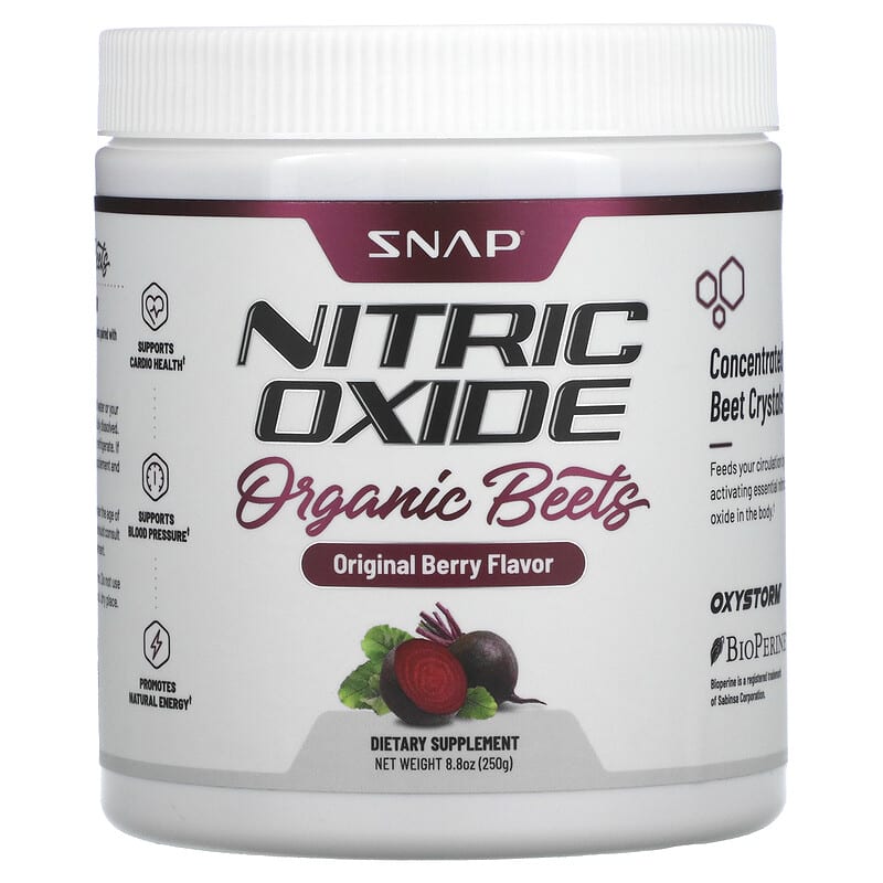 Snap Supplements Nitric Oxide Organic Beets Original Berry 8.8 oz (250 g) 8 Thực phẩm chức năng Snap Supplements Nitric Oxide Organic Beets Original Berry 8.8 oz (250 g) 850039253010