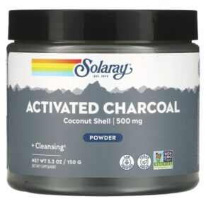 Thực phẩm chức năng Solaray Activated Charcoal Powder 500 mg 5.3 oz (150 g) 076280426083