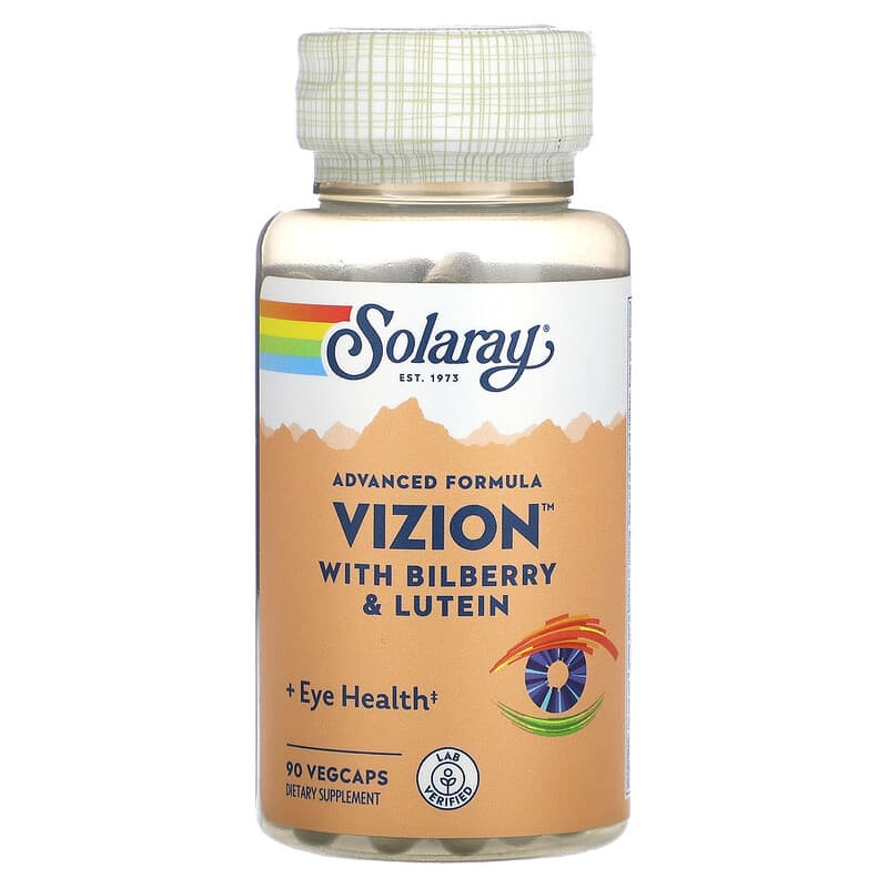 Solaray Advanced Formula Vizion with Blueberry & Lutein 90 VegCaps 8 Thực phẩm chức năng Solaray Advanced Formula Vizion with Blueberry & Lutein 90 VegCaps 076280031508