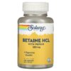 Thực phẩm chức năng Solaray Betaine HCL with Pepsin 250 mg 180 VegCaps 076280048162