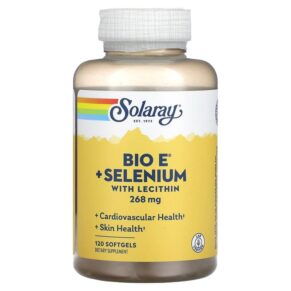 Thực phẩm chức năng Solaray Bio E + Selenium with Lecithin 134 mg 120 Softgels 076280041699