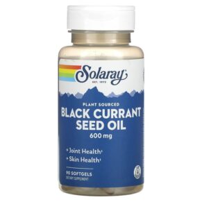 Thực phẩm chức năng Solaray Black Currant Seed Oil 600 mg 90 Softgels 076280008326