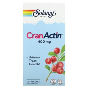 Thực phẩm chức năng Solaray CranActin Urinary Tract Health 400 mg 120 VegCaps 076280008418