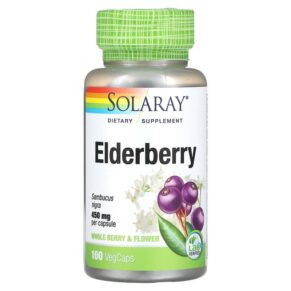 Thực phẩm chức năng Solaray Elderberry 450 mg 100 VegCaps 076280124453