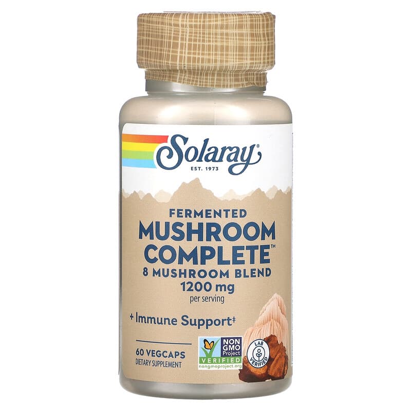 Solaray Fermented Mushroom Complete 600 mg 60 VegCaps 8 Thực phẩm chức năng Solaray Fermented Mushroom Complete 600 mg 60 VegCaps 076280953794