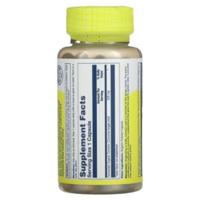 Thực phẩm bổ sung Solaray Fermented Organic Turmeric 425 mg 100 Organic Capsules 076280717051