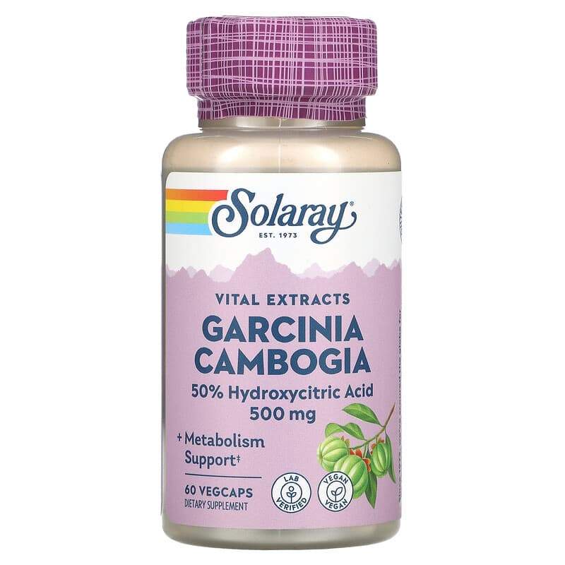 Solaray Garcinia Cambogia 500 mg 60 Vegcaps 8 Thực phẩm chức năng Solaray Garcinia Cambogia 500 mg 60 Vegcaps 076280227703